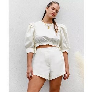 Danielle Bernstein High-Cut Solid Shorts